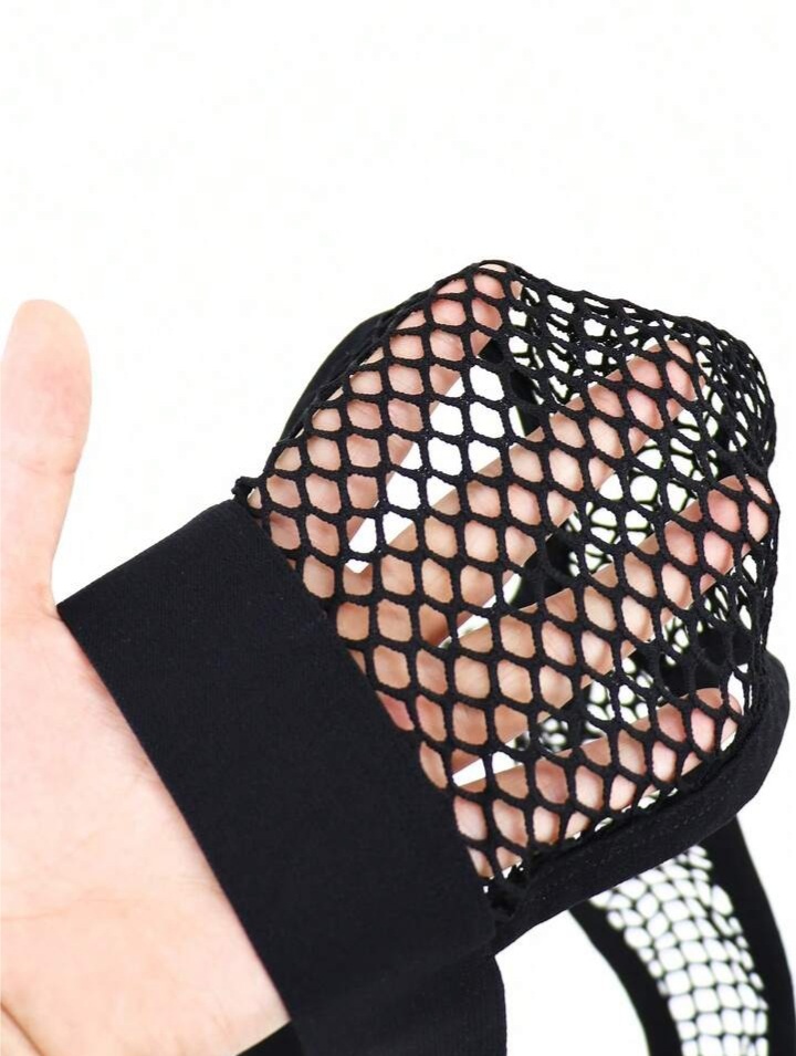 Men's Black Fashionable Mesh Backless Men's Briefs